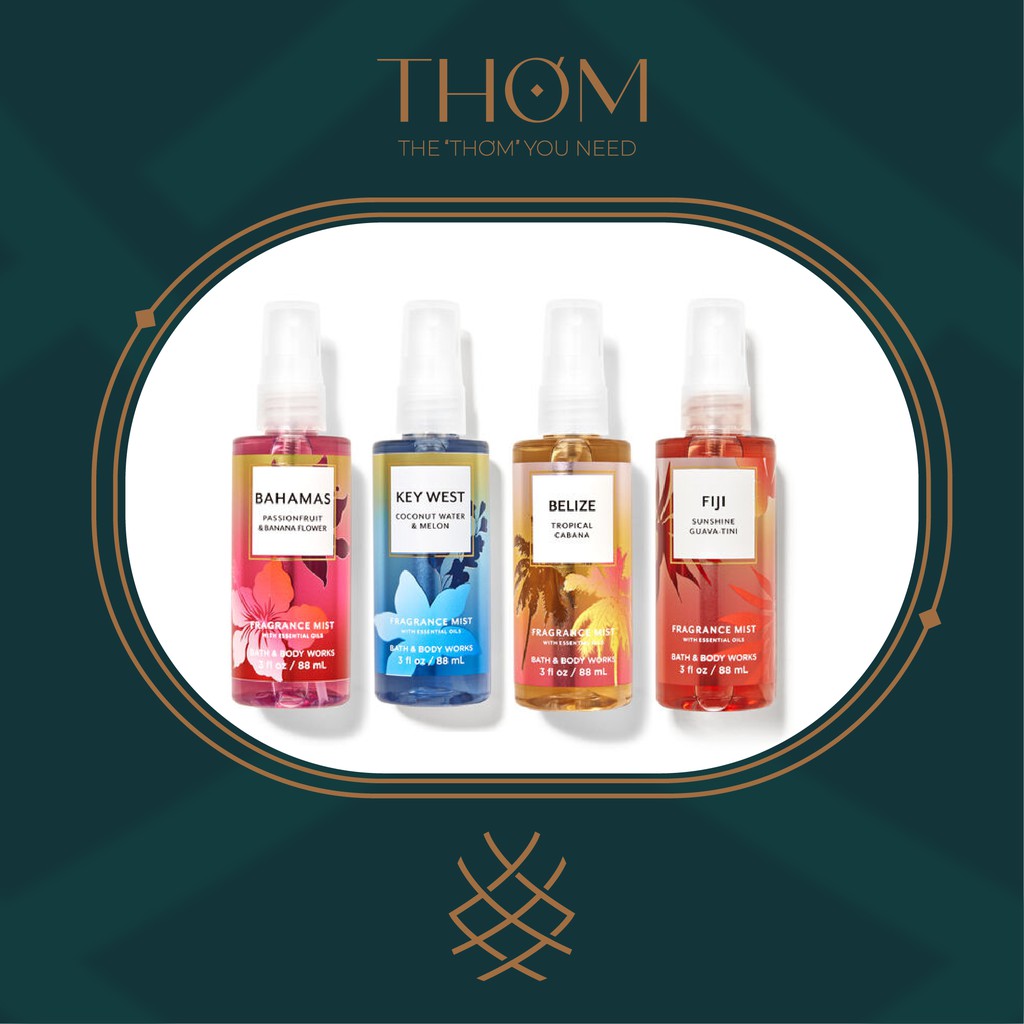 XỊT THƠM TOÀN THÂN TRAVEL SIZE 88ML | FIJI | WAIKIKI | KEY WEST | OAHU | BAHAMAS | BELIZE