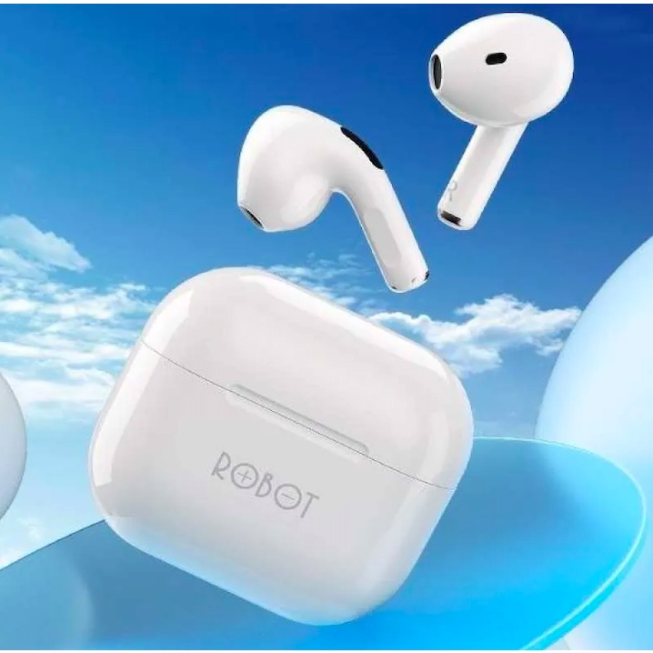 Tai Nghe Không Dây True Wireless ROBOT Airbuds T50 Semi InEar Bluetooth 5.1 Kháng Nước IPX4 Âm Thanh Rõ Nét Playtime 35h