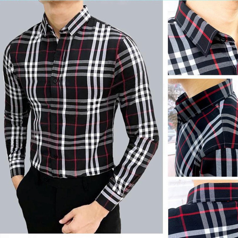Áo sơ mi nam kẻ BBR dài tay vải hàng Xuất cực sin, cam kết hàng chất lượng, phong cách trẻ | BigBuy360 - bigbuy360.vn
