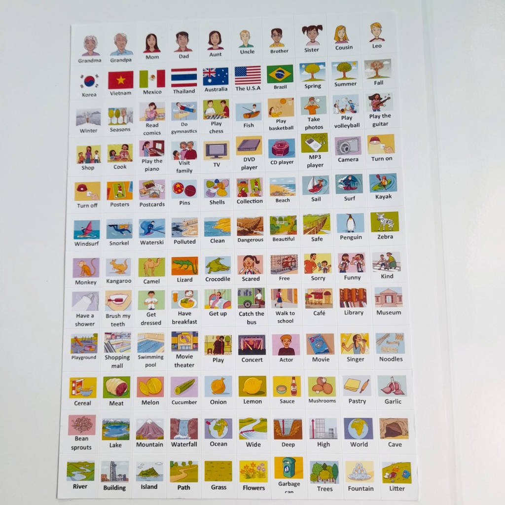 Sticker từ vựng tiếng anh Family special 4