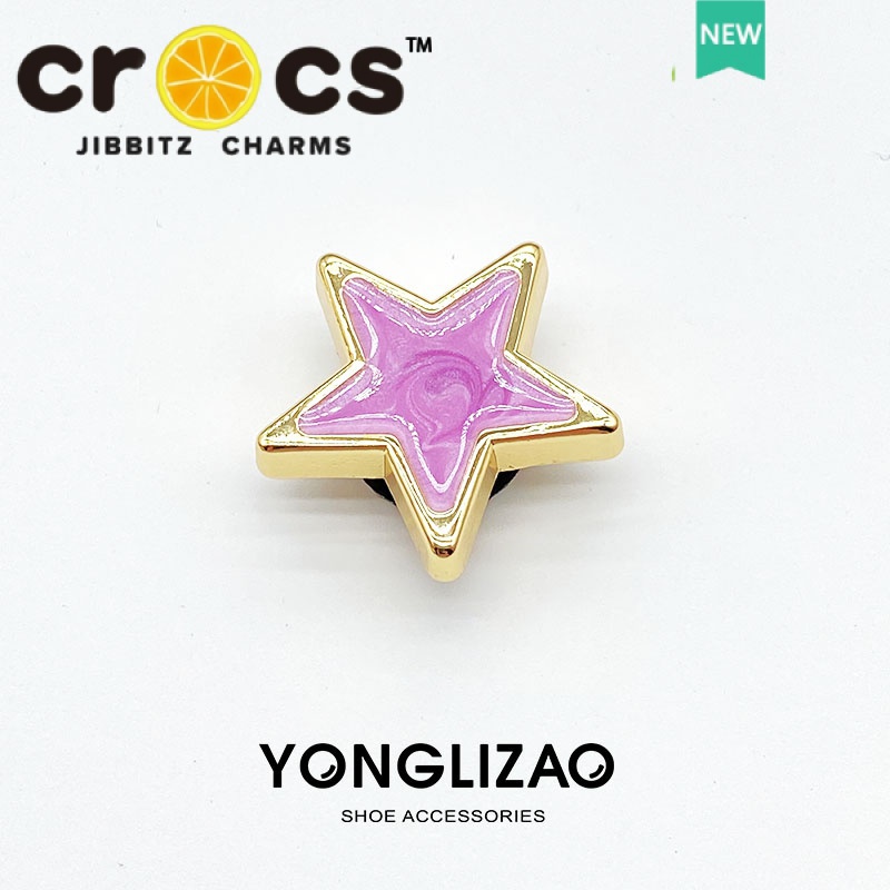 Phụ Kiện Khóa Giày crocs Bằng Kim Loại Hình Hoa Thời Trang Cho Nữ DIY jibbitz