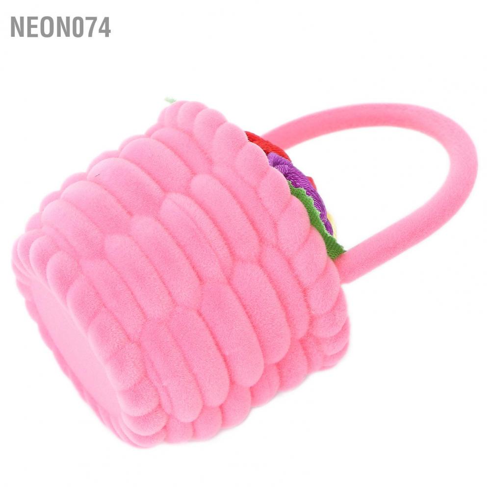 Neon074 Hộp đựng đồ trang sức du lịch hoa nhỏ màu hồng Bông tai Vòng đeo cổ tay cho phụ nữ