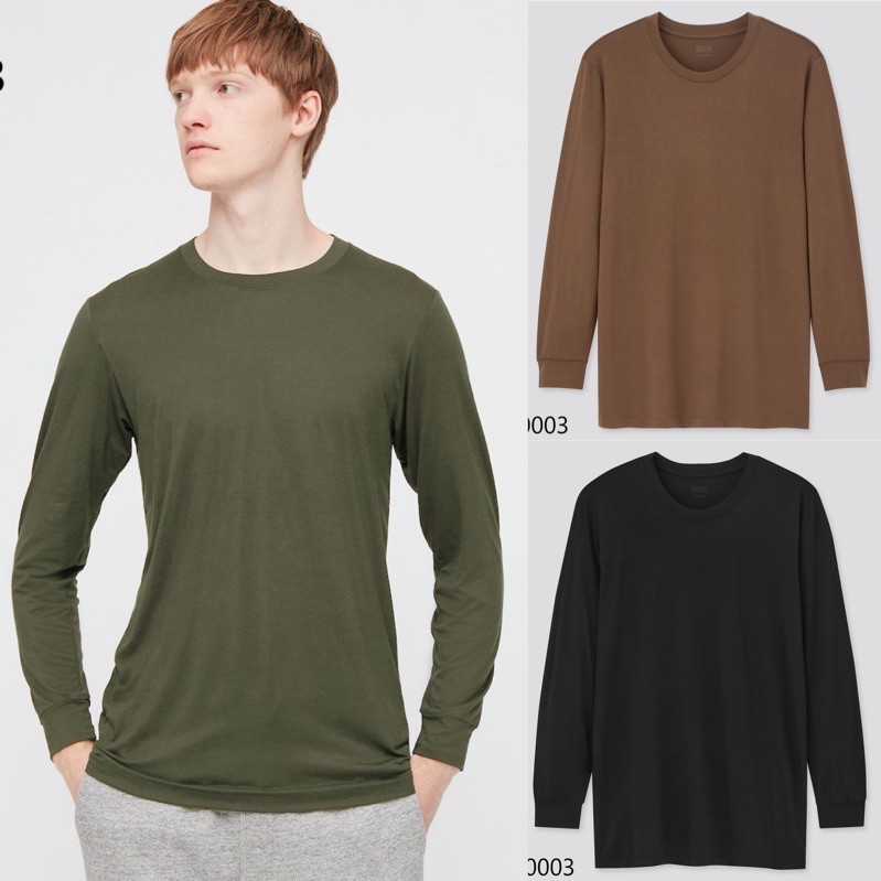 Áo giữ nhiệt nam cổ tròn Heatech Uniqlo