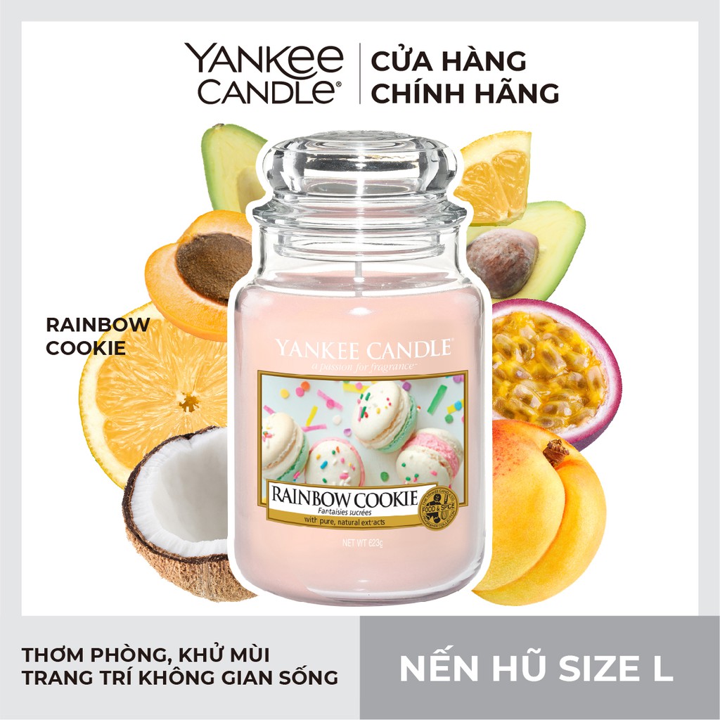 Nến hũ Yankee Candle size L - Rainbow Cookie