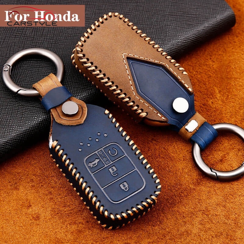 Honda Civic City HRV Jazz Accord CRV CRV BRV Leather Car Key Case Cover (FMW07 Bao da chìa khóa k12 k13 k14