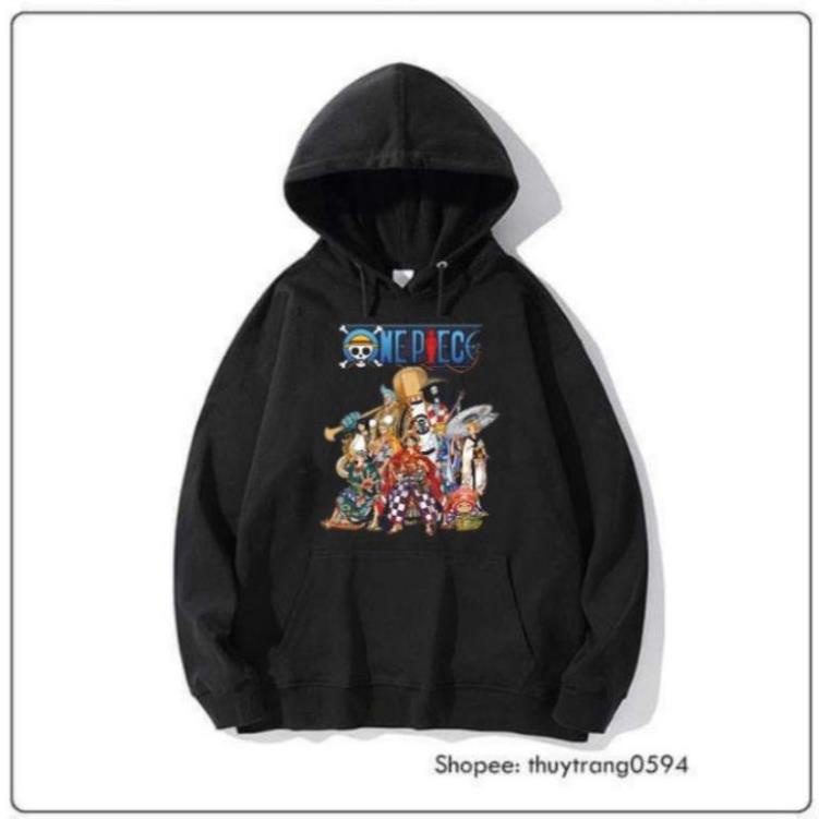 HOT SALE-  Áo Hoodie Dài Tay In Hình One Piece - Luffy Mũ Rơm Cực HOT - áo HOT áo mát chất xịn