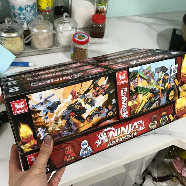 Sỉ khay 8 bộ xếp hình lego ninago to nhiều chi tiết  ( 8 bộ 4 mẫu )