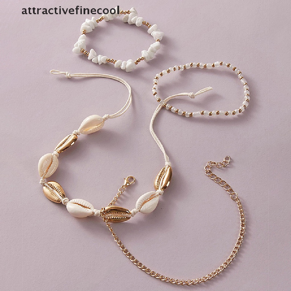 Lắc Chân Nhiều Lớp Đính Vỏ Sò Phong Cách Bohemian Thời Trang Cho Nữ