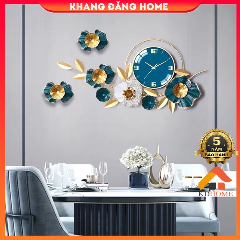 Đồng Hồ Treo Tường Trang Trí decor cành hoa sang trọng KD2106X