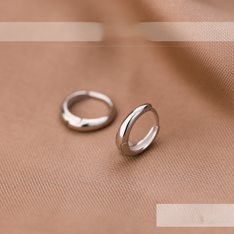 Bông tai tròn mạ vàng đồng/ bạc phong cách Hàn Quốc