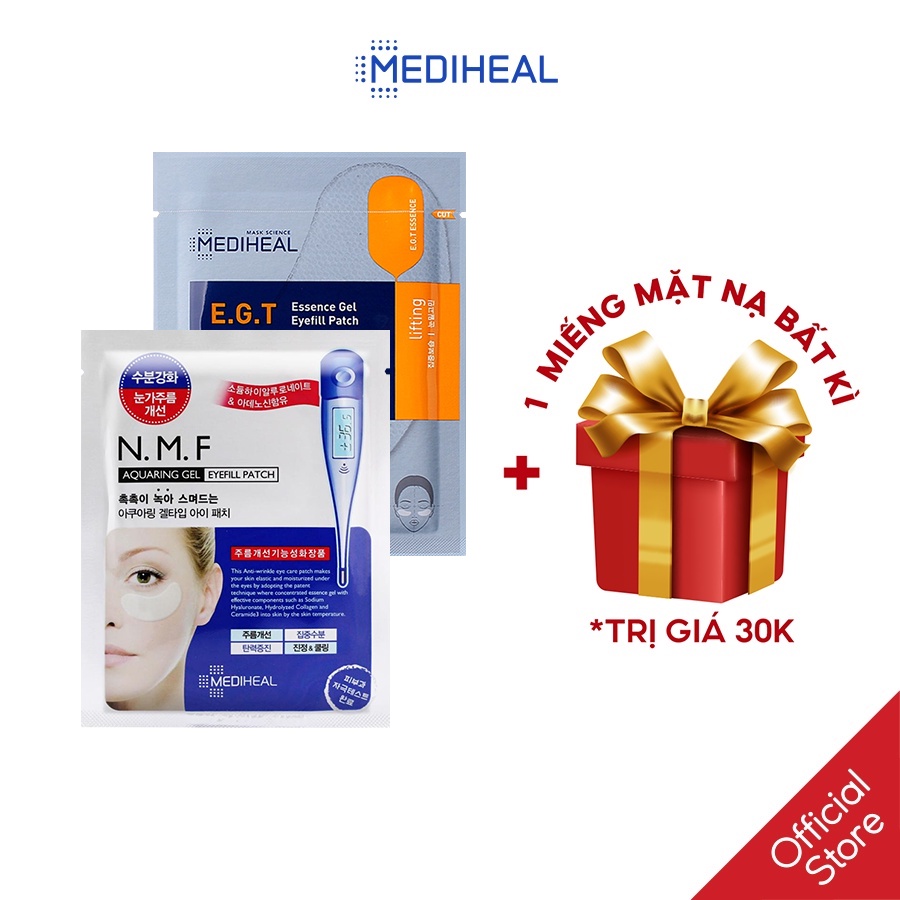 [Nhập mã COSMH22 giảm 8%] Mặt nạ cấp ẩm và giảm bọng mắt Mediheal Eyefill Patch 2.7g