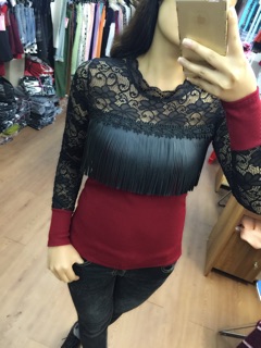 Sale off Áo thun phối ren