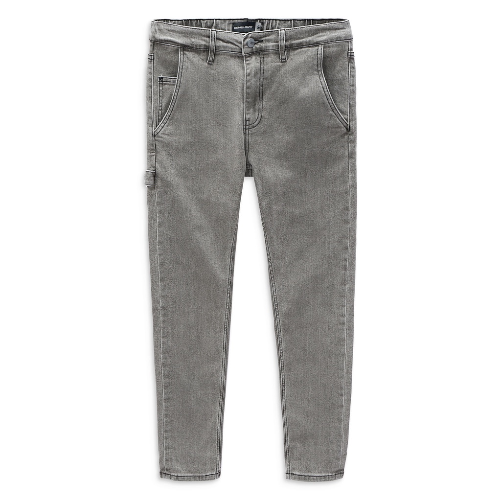 Quần Jean Nam SlimStraight Dark Extra , Chất Vải Cotton Pha Spandex Thoải Mái , QJ004261 ,SOMEHOW