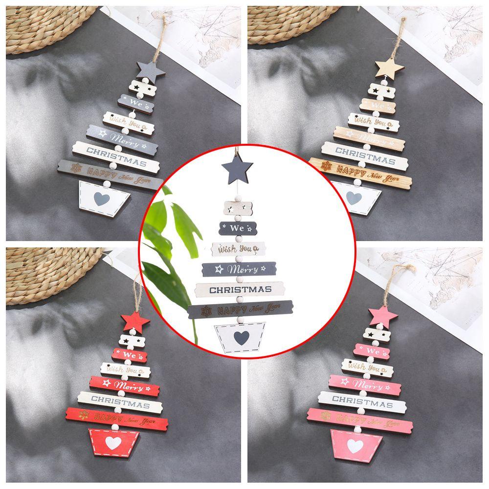 ZAIJIE24 Miếng Gỗ Trang Trí Giáng Sinh