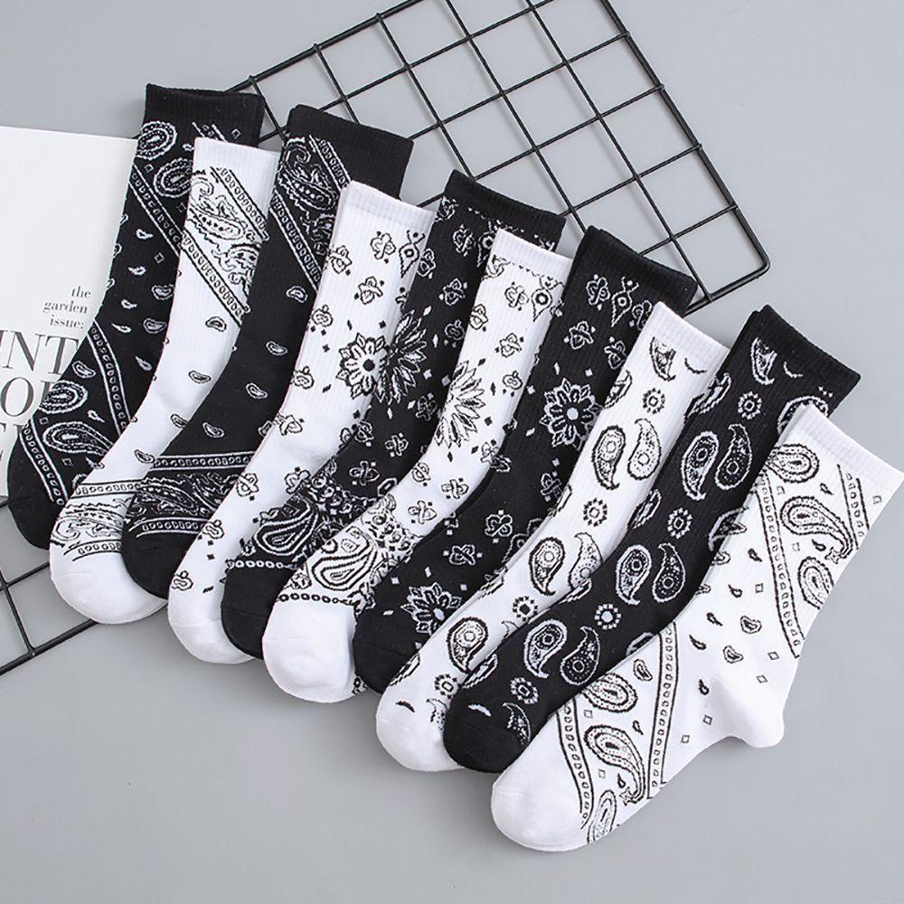 Vớ Cotton Họa Tiết Hoa Thời Trang Hip Hop Harajuku Hàn Quốc Cho Nam Và Nữ