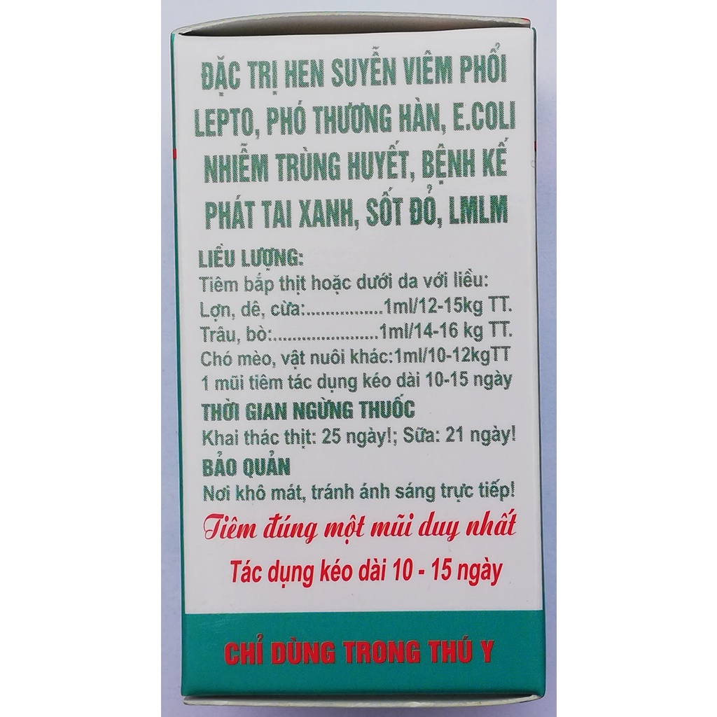 1 lọ TU LA 250 Loại 20ml Chuyên Dùng cho gia súc, gia cầm, chó, mèo