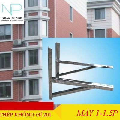 GIÁ ĐỠ CỤC NÓNG ĐIỀU HÒA INOX 201