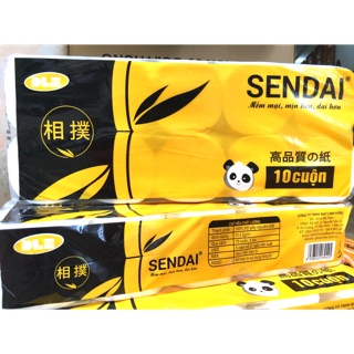 Giảm 10% cho đơn hàng từ 100k. Giấy vệ sinh Sendai 3 lớp * 10 cuộn