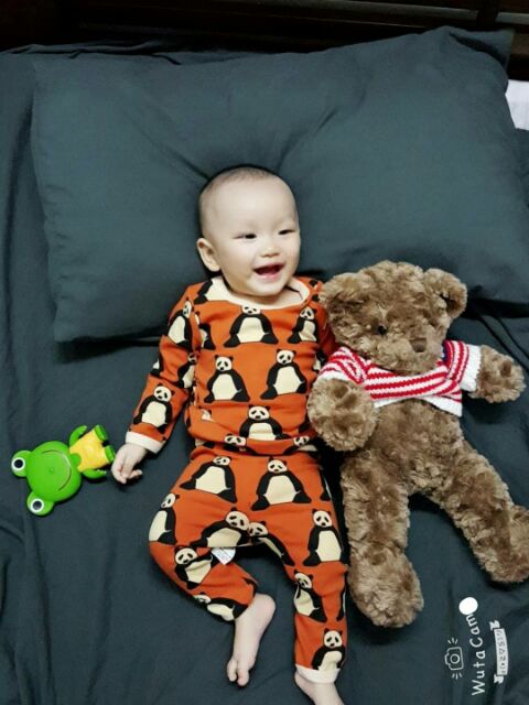 Set ngủ ôm bụng họa tiết bé trai bé gái