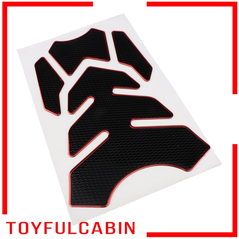 Miếng Dán Nắp Bình Nhiên Liệu Bằng Sợi Carbon Màu Đỏ Cho Xe Mô Tô