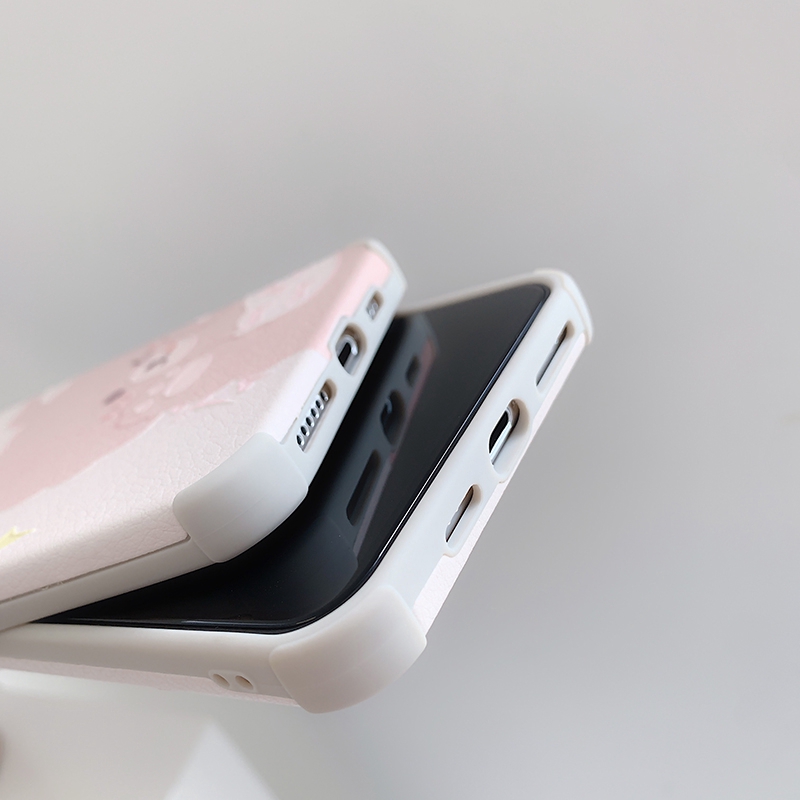 Ốp lưng iphone da Auto Focus bear hồng 6s/6splus/7/7plus/8/8plus/x/xr/xs/11/12/pro/max/plus/promax - Awifi Case U1-7 | BigBuy360 - bigbuy360.vn