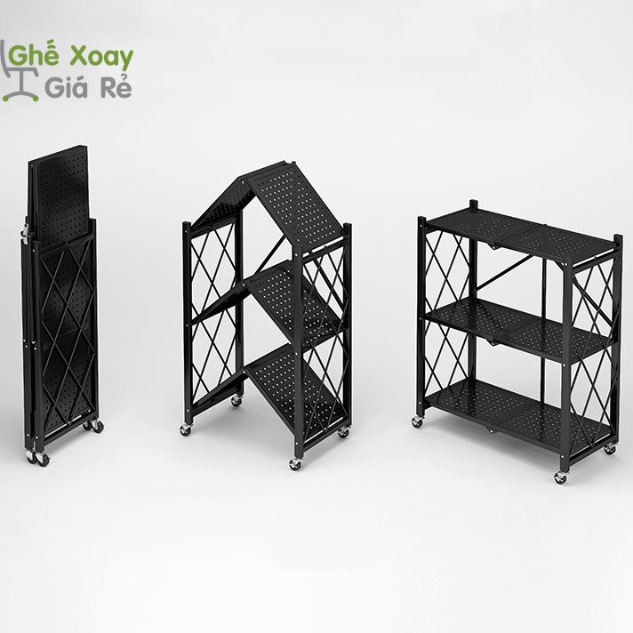 KỆ ĐỂ ĐỒ GẤP GỌN THÔNG MINH TẦNG CÓ BÁNH XE CAO CẤP AK33