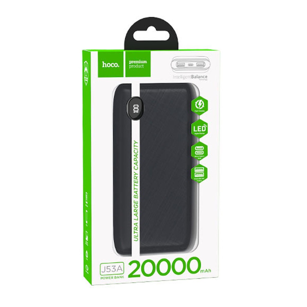 Pin sạc dự phòng 20000mah 2 cổng hoco j53a - vienthonghn