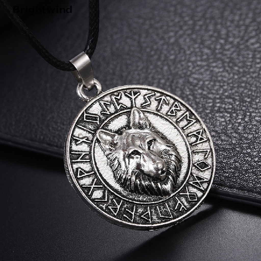 [Brightwind] Vintage Mens Wolf  Animal Head Pendant Necklace Viking Amulet Gifts Jewelry Hot Sell