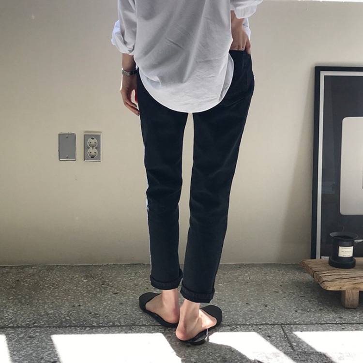 Áo Sơ Mi Nữ Tay Dài Dáng Rộng Màu Trơn Phong Cách Hàn Quốc