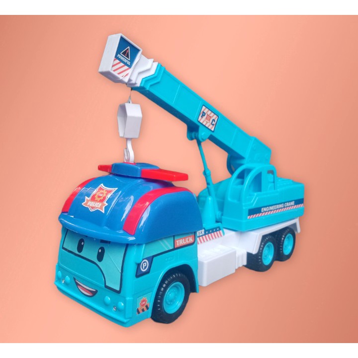 Đồ Chơi Xe Công Trình Cứu Hỏa- Sửa Điện Poli Size Lớn Hàng Việt Nam