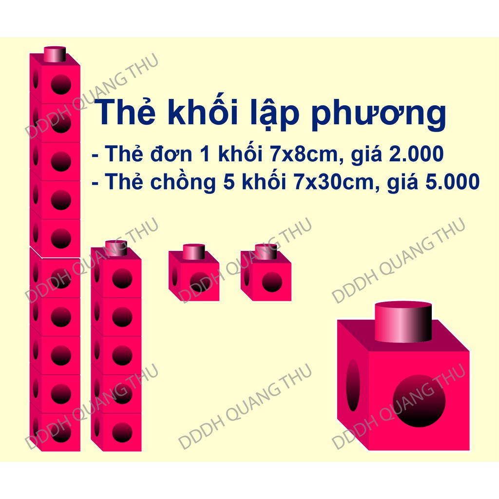 Thẻ khối lập phương Toán 1 Sách Chân trời sáng tạo