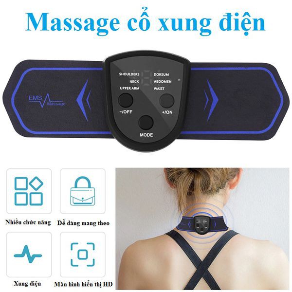 Máy massage xung điện mini dùng massage cổ vai gáy và bắp tay chân làm gọn cơ thể sỉ lẻ tại khohanggiare có video thật