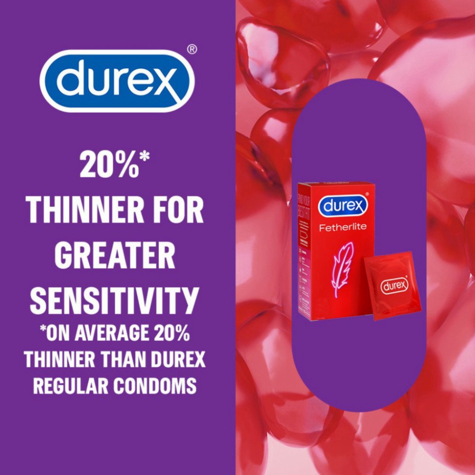 Hộp 3 Cái Bao Cao Su Durex Fetherlite Ultra Thin Feel Condoms [ Giá tốt ]