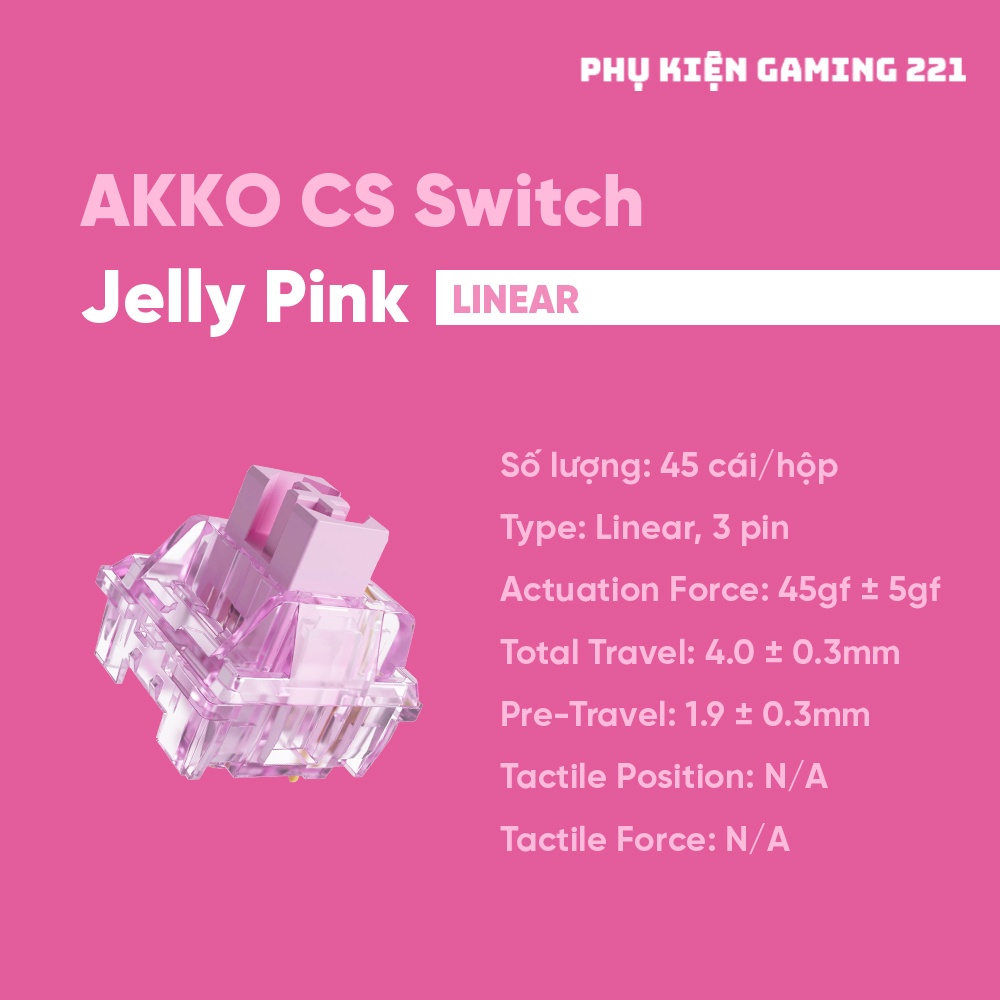 Tổng Hợp Switch Linear Bàn Phím Cơ - AKKO CS TTC Switch (Wine Red/Rose Red/Matcha Green/Demon/Princess/Silver/Sakura/)