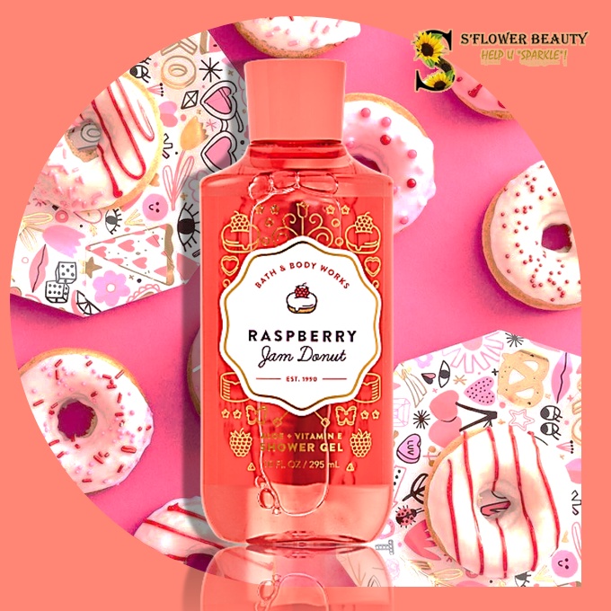 Gel Tắm Lưu Hương Bath &amp; Body Works Shower Gel - Chocolate Covered Cherry | Raspberry Jam Donut| Strawberry Pound Cake