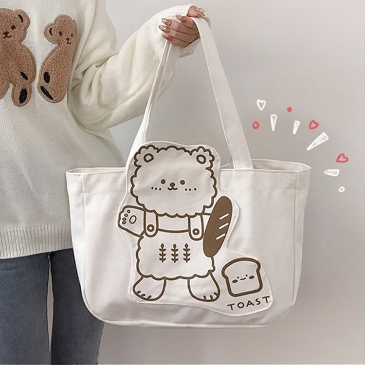 Túi tote vải canvas mộc cao cấp đeo vai họa tiết độc đáo đi học đi chơi mới nhất