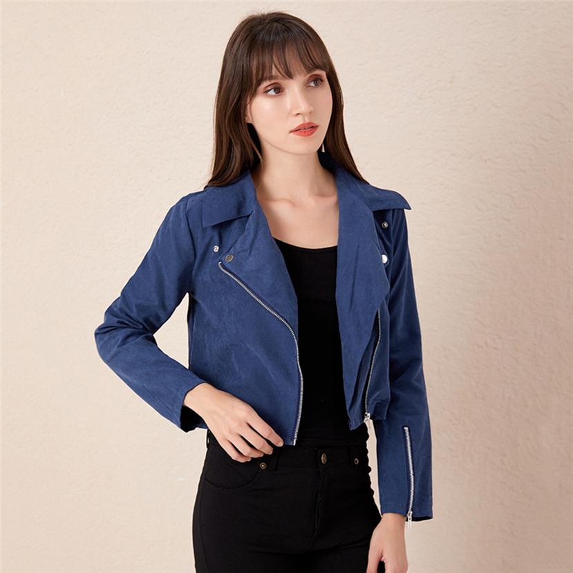 Áo Khoác Bomber Khóa Kéo Đính Đinh Tán Phong Cách Cổ Điển Chất Lượng Cao Cho Nữ