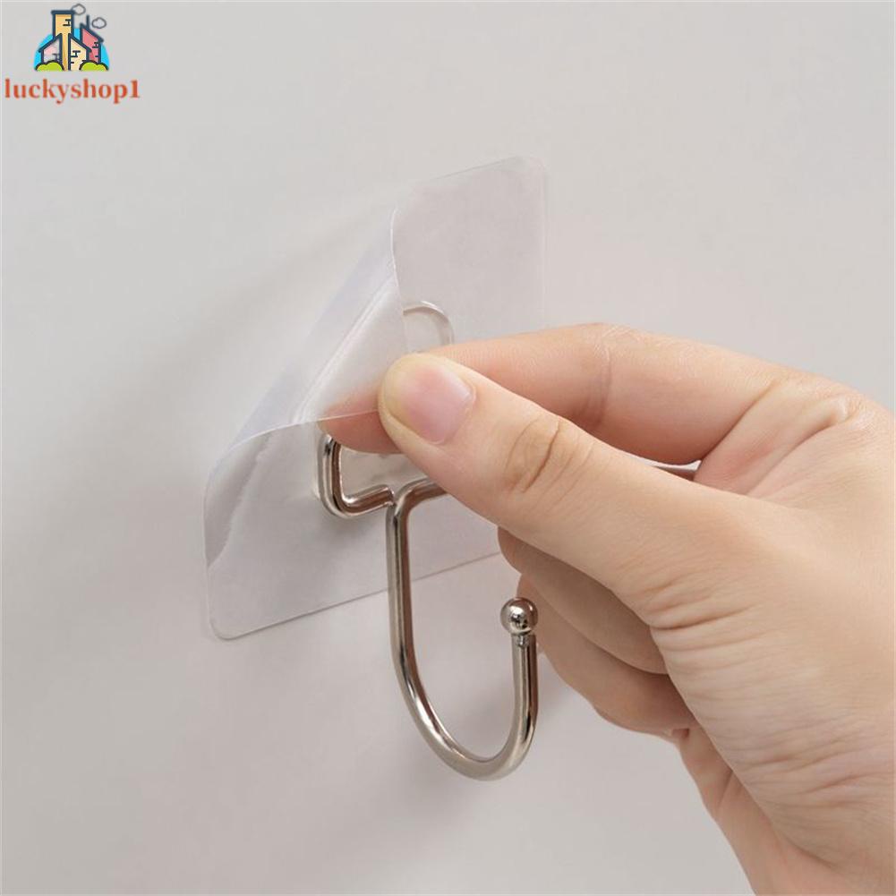 5* Wall Hooks Strong Self-Adhesive Door Home Kitchen Bathroom Suction Cup Hooks