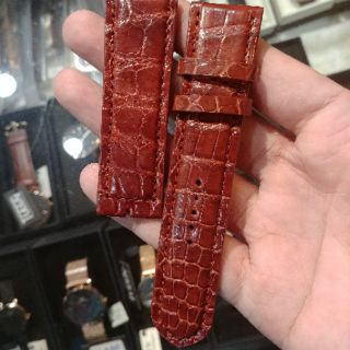 Dây đồng hồ da cá sấu thật 100% handmade
