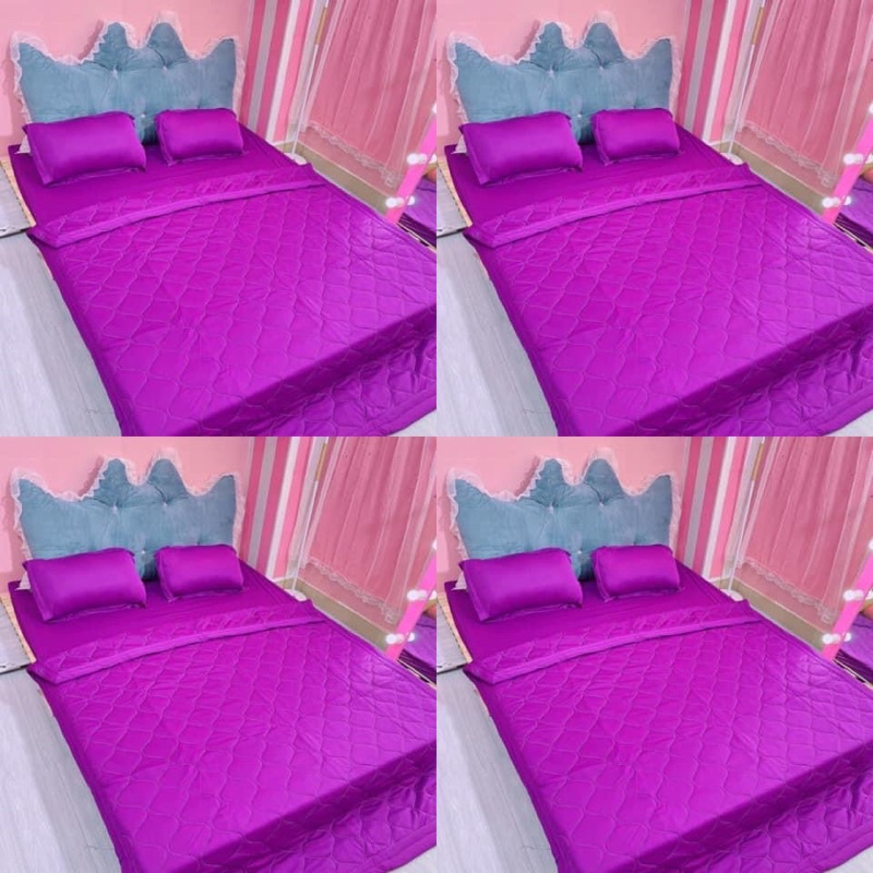Bộ drap ga thun trơn HQ  4 món mịn, mát, màu sắc đa dạng