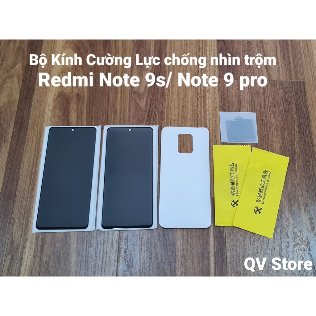 Bộ Kính cường lực chống nhìn trộm dành cho Redmi Note 9s Note 9 pro