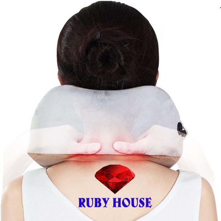 [BH 1 đổi 1]Gối massage cổ chữ U, gối massage cổ vai gáy cực hiệu quả-Ruby House