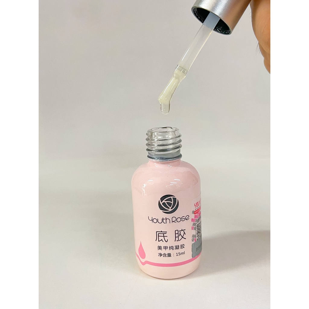 Sơn Gel Top, Base, Cứng Móng Hoa Hồng Youth Rose chính hãng, Base liên kết/Top phủ bóng/Cứng móng hoa hồng - Nails Red