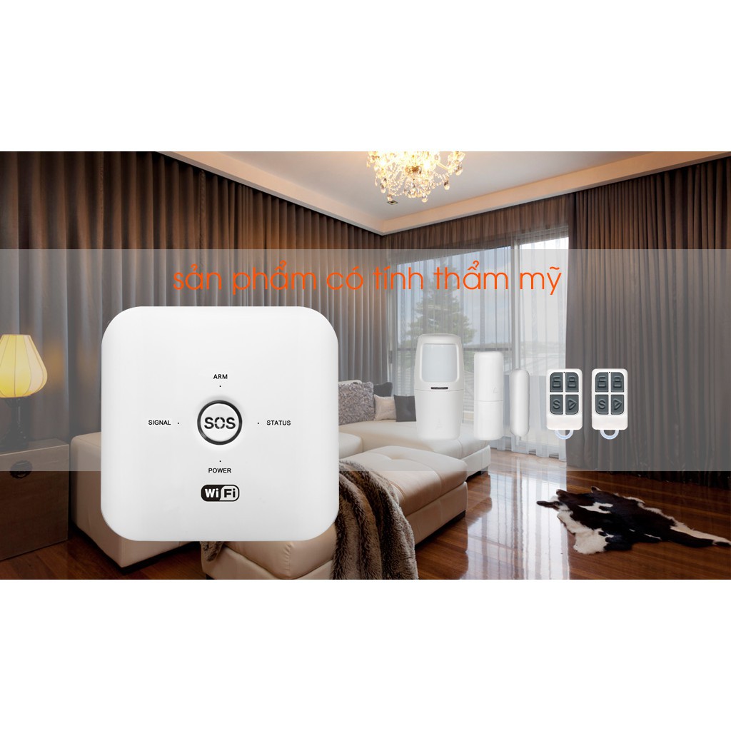 Bộ Báo Động Chống Trộm Wifi Tuya Gọi Điện, Nhắn Tin & Thông Báo Đẩy Qua App  Z1- An ninh cho mọi nhà