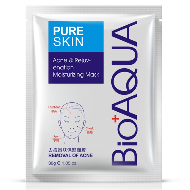 Mặt nạ bạc dùng cho da mụn đỏ mask Pure Skin Bioaqua - gói 30g