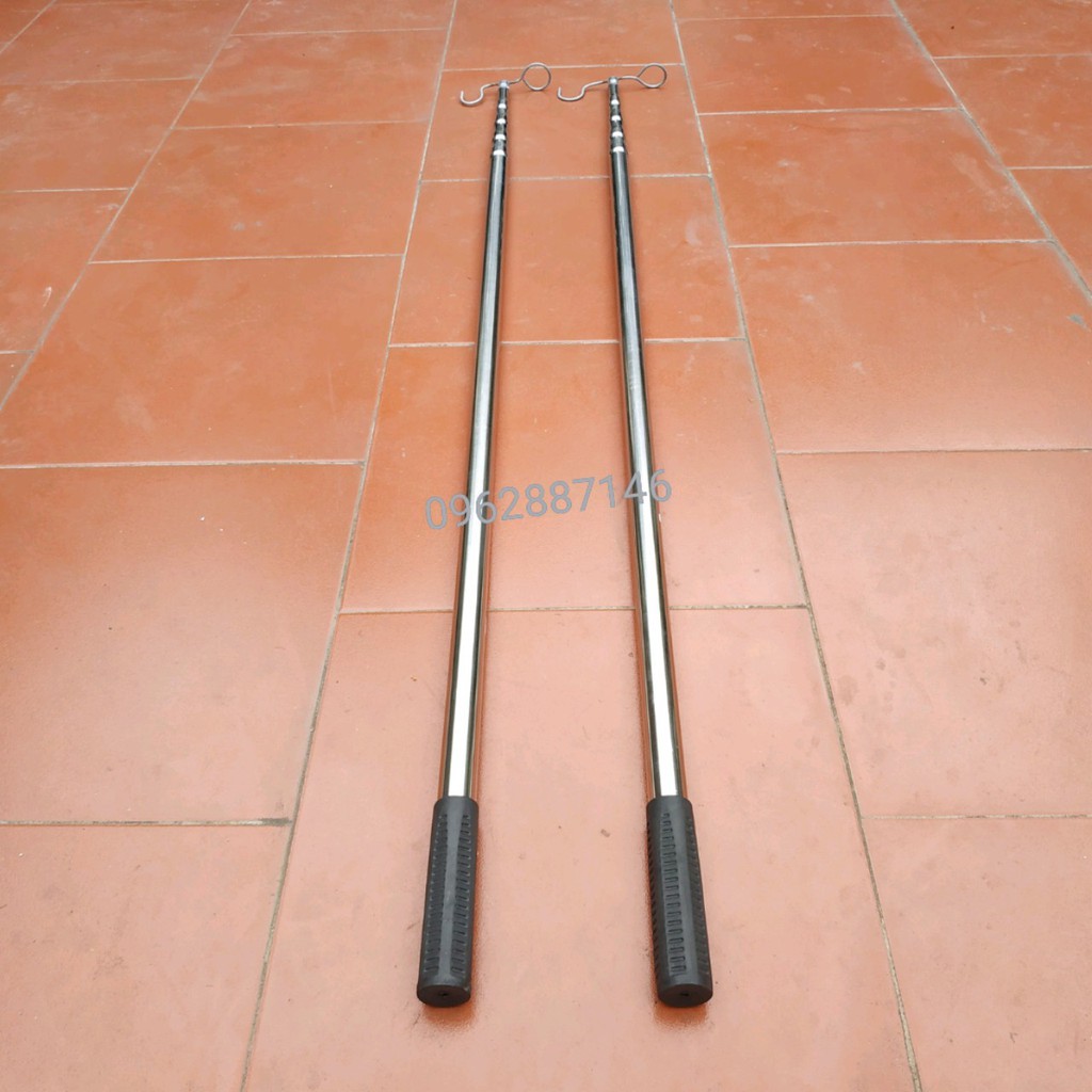 Sào bẫy chim treo lồng chim inox nano tặng kèm móc