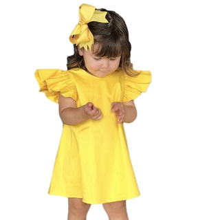Đầm bé gái thắt nơ eo