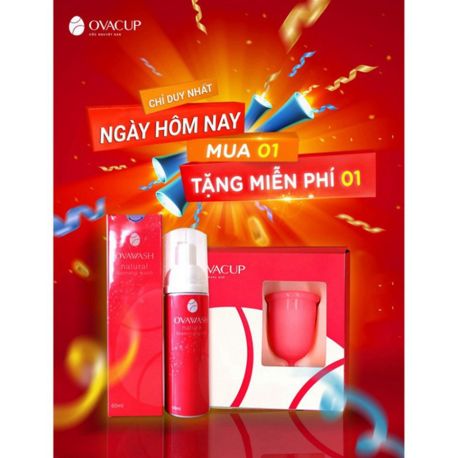 [Mã SKAMLTSM9 giảm 10% đơn 99K] Cốc Nguyệt San OVACUP Nhập Khẩu Mỹ Chính Hãng 💖Tặng Full Quà💖