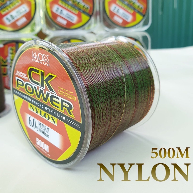 Cước câu cá Nylon CK power tàng hình dây câu cá 500m tải cá tốt dùng làm dây trục câu cá CK500