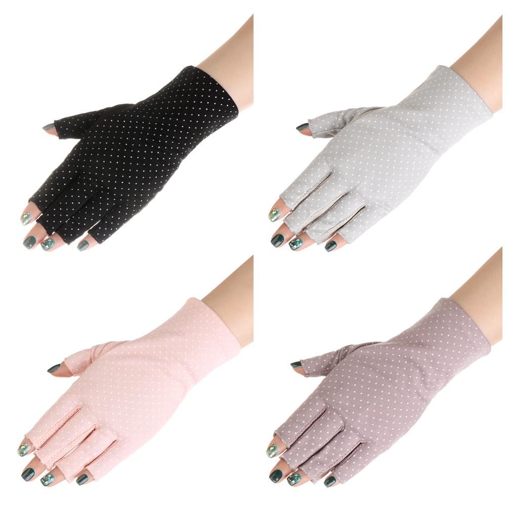 1 / 4 Đôi Găng Tay Lái Xe Hở Ngón Chống Tia UV Sự Bảo Vệ